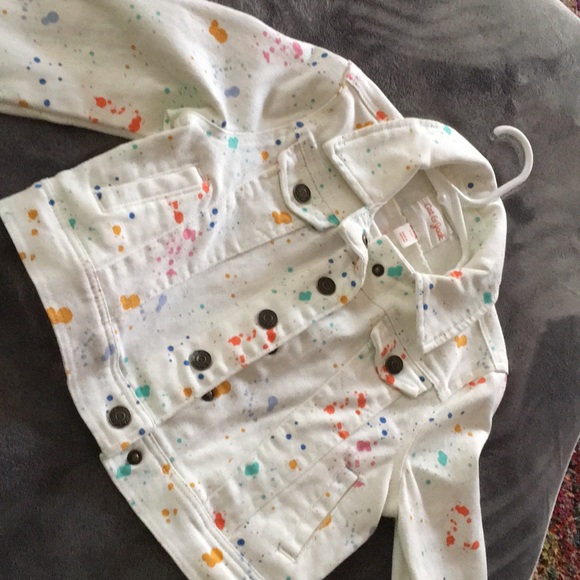 Cat & Jack Other - Jean jacket with paint splatter